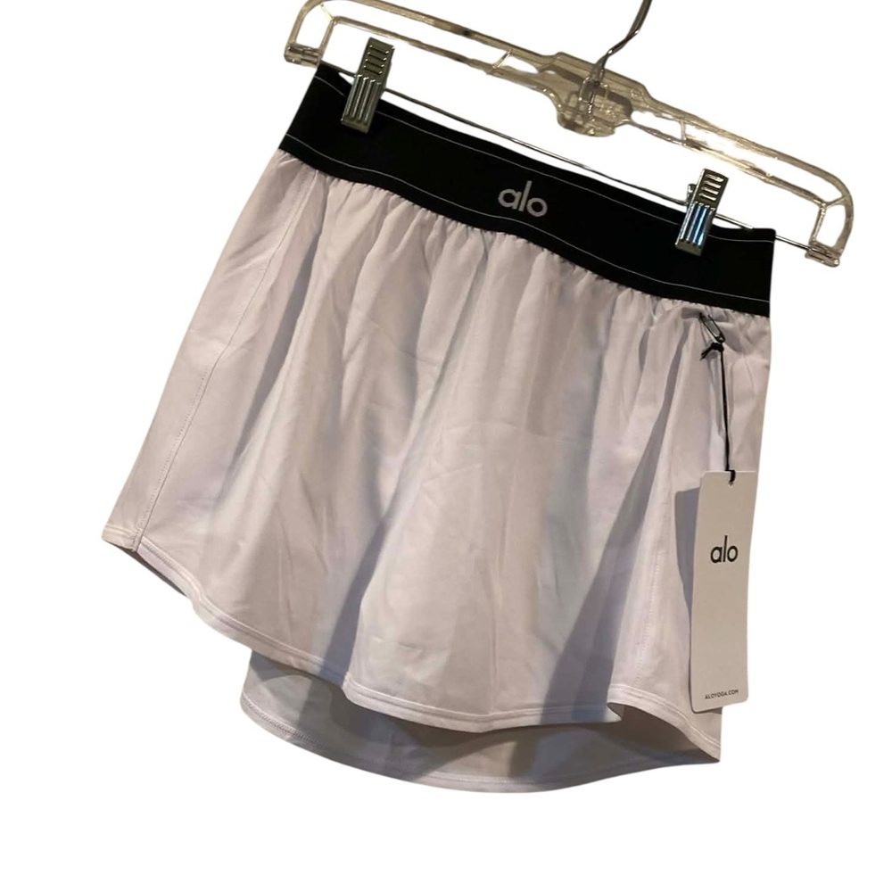 NWT Alo Yoga match point tennis skirt WHITE Size S